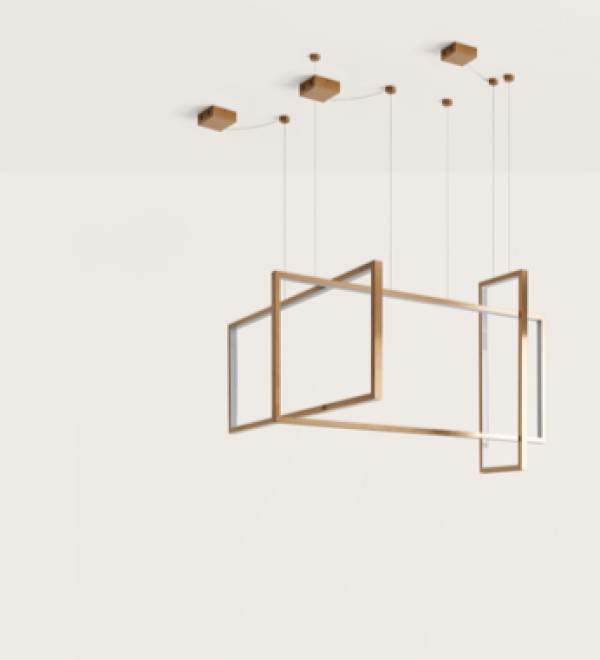 Подвесной светильник Frame 120x50 cm бронзовый