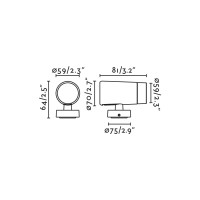 Уличный светильник PUK PROYECTOR черный Ш59 LED 12,5W 3000K 50°