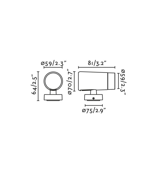 Уличный светильник PUK PROYECTOR черный Ш59 LED 12,5W 3000K 50°