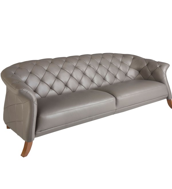 Диван 3-х местный 6188/EX007-3P-T541029 серый кожаный