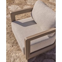Уличное кресло Nerano из алюминия цвета таупе