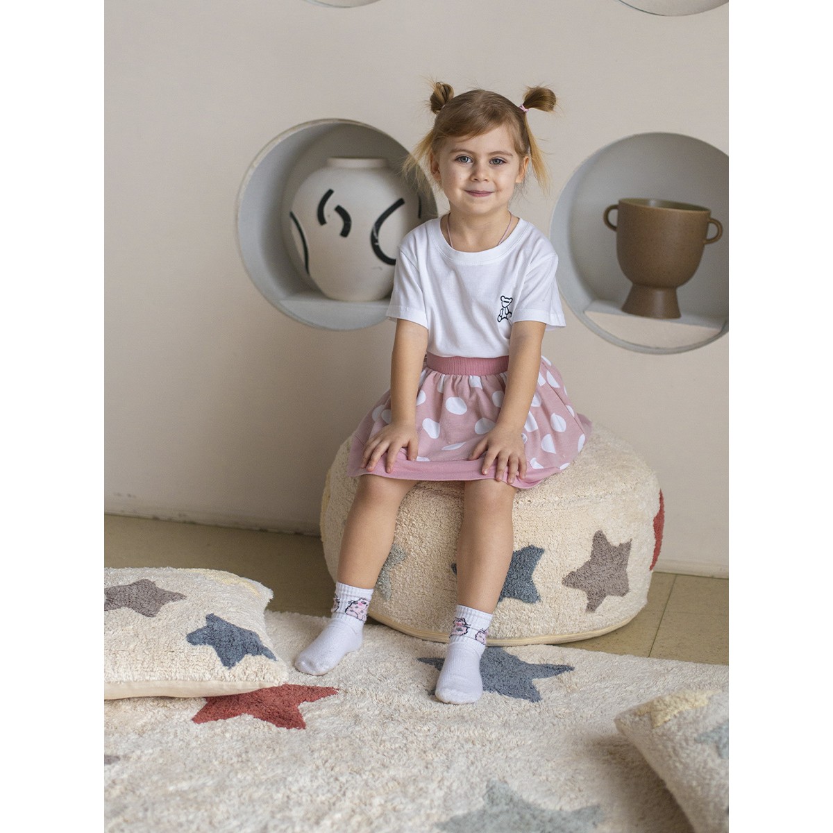 Хлопковый ковер Lillaland VINTAGE STARS 120*180