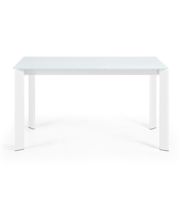 ATTA Стол 140 (200) x90 белый, стекло