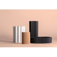 Ваза Plisse Stone коричневая