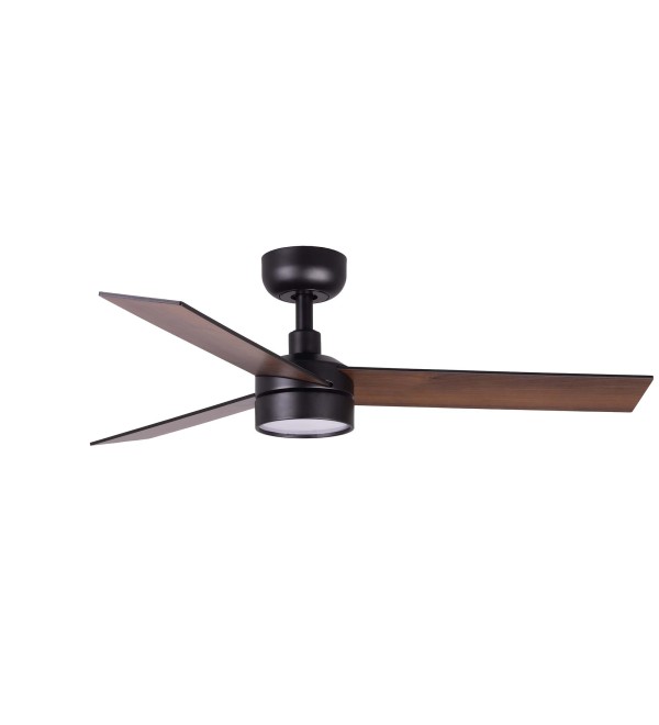 Вентилятор RUDDER S Ш1060 черный / орех 3 P LED 18W CCT DIM