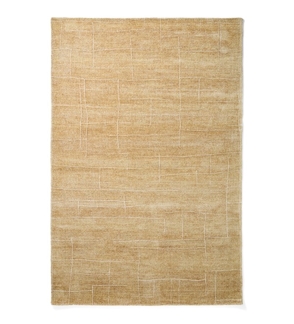 Ковер Eloda из шерсти и вискозы горчичного цвета, 160 x 230 см