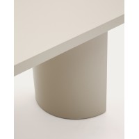 Стол Nealy из лакированного МДФ в отделке экрю, 200 x 100