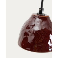 Подвесной светильник Drava из керамики бордового цвета