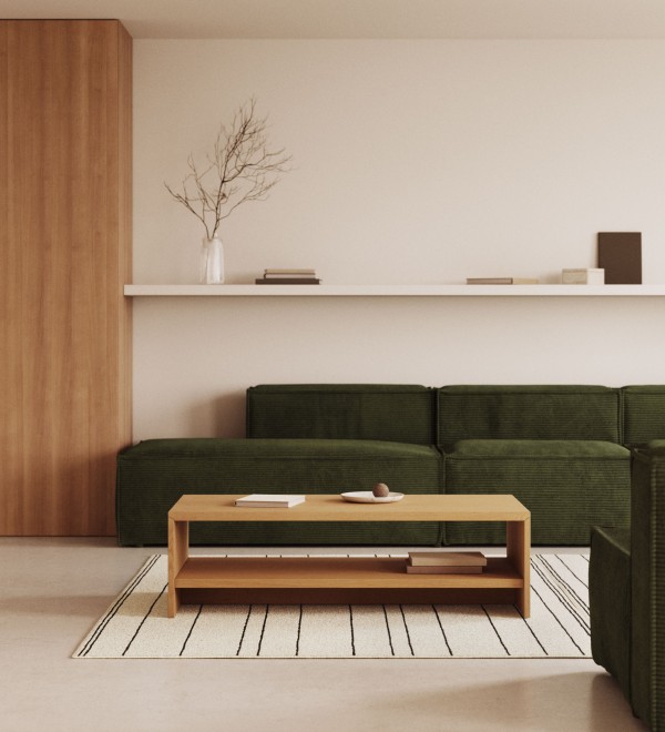 Abilen Журнальный столик из шпона дуба 120 x 60 FSC 100%