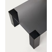 Журнальный столик Adularia из стекла темно-серого цвета 140 x 60