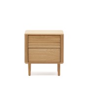 Lenon Тумбочка с 2 ящиками из шпона дуба 50 x 55 см