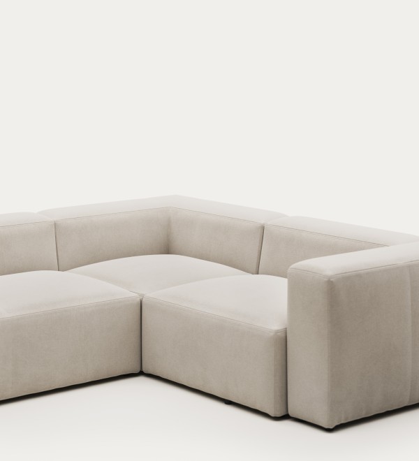 Угловой 3-х местный диван Blok 290 x 230 cm бежевый