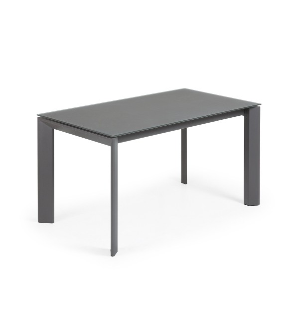 Стол Atta 140 (200) x90 темно-серый, стекло