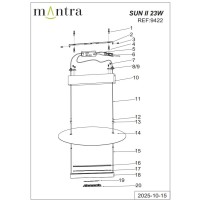 9422 Люстра подвесная MANTRA SUN II