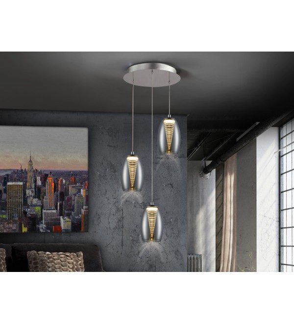 Подвесной светильник Nebula 3L LED хром