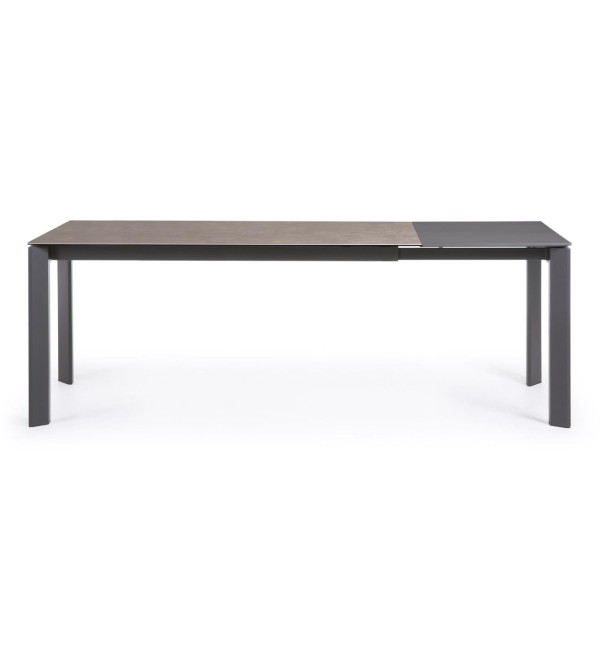 Стол Atta 160 (220) x90 антрацит, серый, керамика