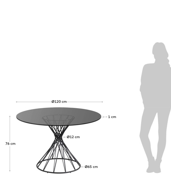 Niut стеклянный обеденный стол Ø 120 cm