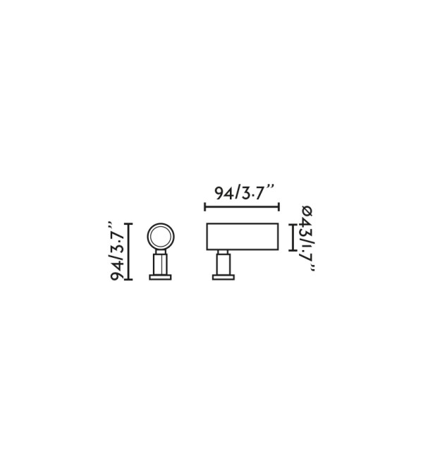 SAU S 90 Прожектор со штыком черный LED 4,8W 3000K 30°