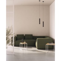 Угловой 4-х местный диван Blok серый вельвет 320 x 230 cm
