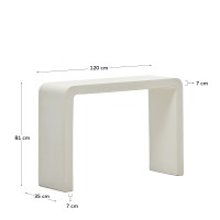 Aiguablava Консоль из белого цемента 120 x 80 см