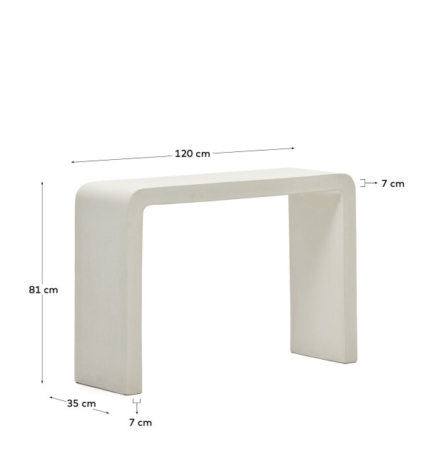Aiguablava Консоль из белого цемента 120 x 80 см