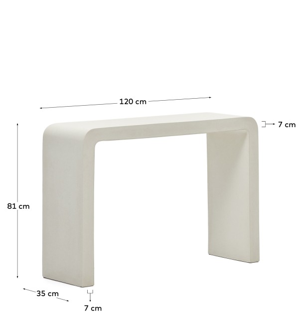 Aiguablava Консоль из белого цемента 120 x 80 см
