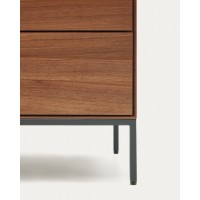 Vedrana Комод с 5 ящиками из орехового шпона со стальными ножками 60 x 114 см