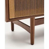 Сервант Elan 2 дверцы и 2 ящика шпон и массив ореха и шнур