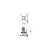 Встраиваемый светильник DEEP 78 C черный 60° 2700K CRI90 SPREAD