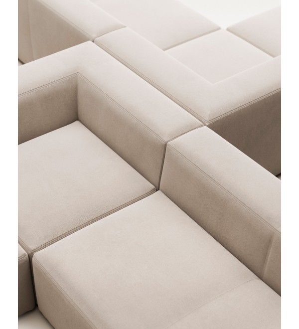 Диван угловой 6 местный Blok 320 x 320 cm бежевый