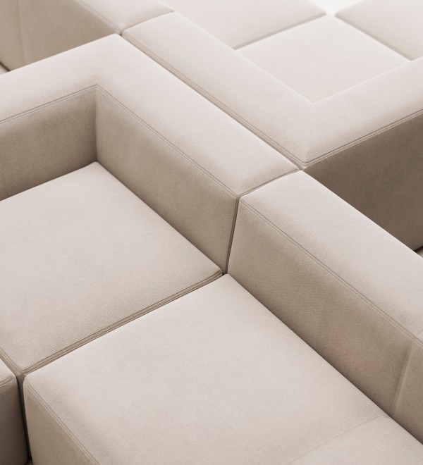 Диван угловой 6 местный Blok 320 x 320 cm бежевый