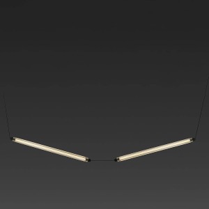 Подвесной светильник LUMINA 600 2L COL EMP SM CURV черный LED 24W 2700K D