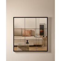 Зеркало настенное Ulrica черное металлическое 80 x 80 см