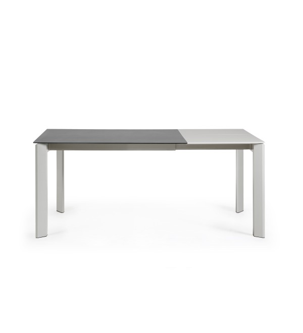 Стол Atta 120 (180) x80 серый керамический Vulcano Roca