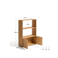 Стеллаж Visala с 1 открытой полкой из дубового шпона, 90 x 106 см