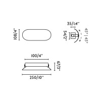 NOVO 250 Черный настенный светильник LED 5W 2700K