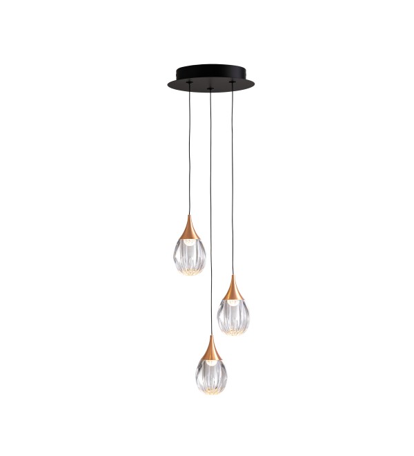 Corina Люстра 1L черно-медный
