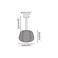 Уличный подвесной светильник NARA COLGANTE FIJA H500 бежевый 1xE27