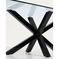 Стол Arya 160x90 стекло черный
