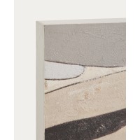 Абстрактный холст Marvilo серо-горчичного цвета 60 x 90 см