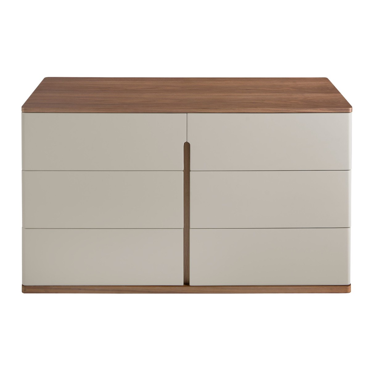 Комод 7168/MC2320DR из серого лака и орехового дерева