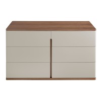 Комод 7168/MC2320DR из серого лака и орехового дерева
