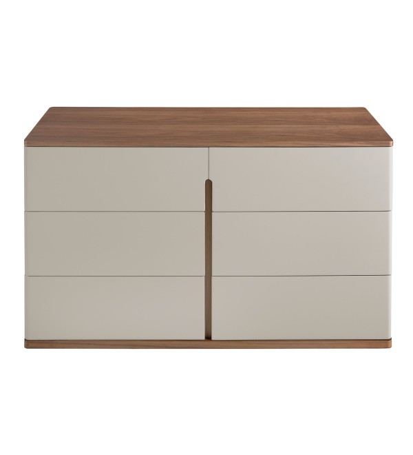 Комод  7168/MC2320DR из серого лака и орехового дерева