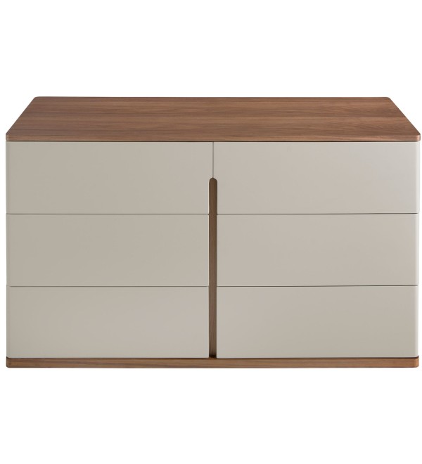 Комод  7168/MC2320DR из серого лака и орехового дерева