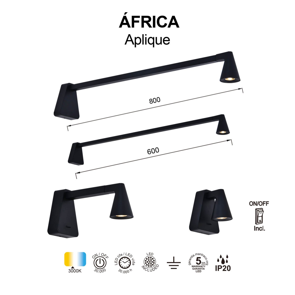 9412 Настенный светильник MANTRA AFRICA