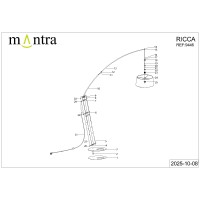 9446 Торшер без абажура MANTRA RUTI RICCA