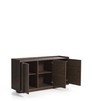Комод Onix с отделкой из орехового шпона темного цвета, 150 x 80 см