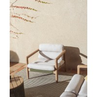 Уличное кресло Menfi из массива акации и зеленой веревки