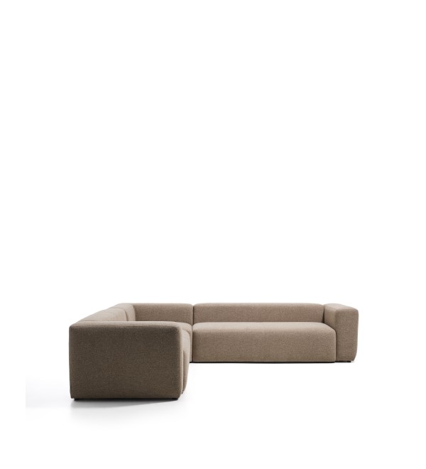 Угловой диван Blok из коричневой синели, 5 мест, 320 x 320 см