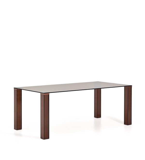 Стол Adularia из коричневого закаленного стекла 200 x 100 см